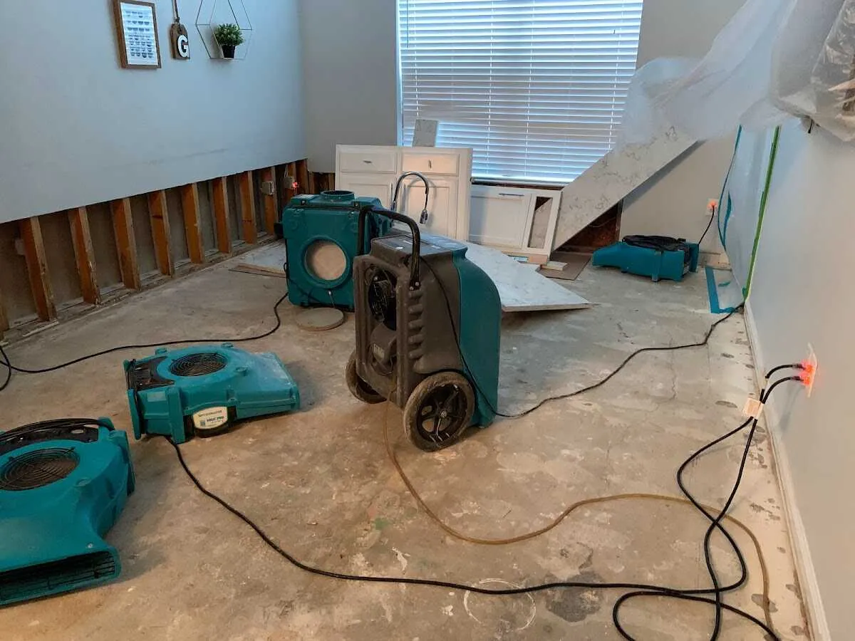 Dehumidifier in flood-cut room for Water Extraction & Removal in Olympia